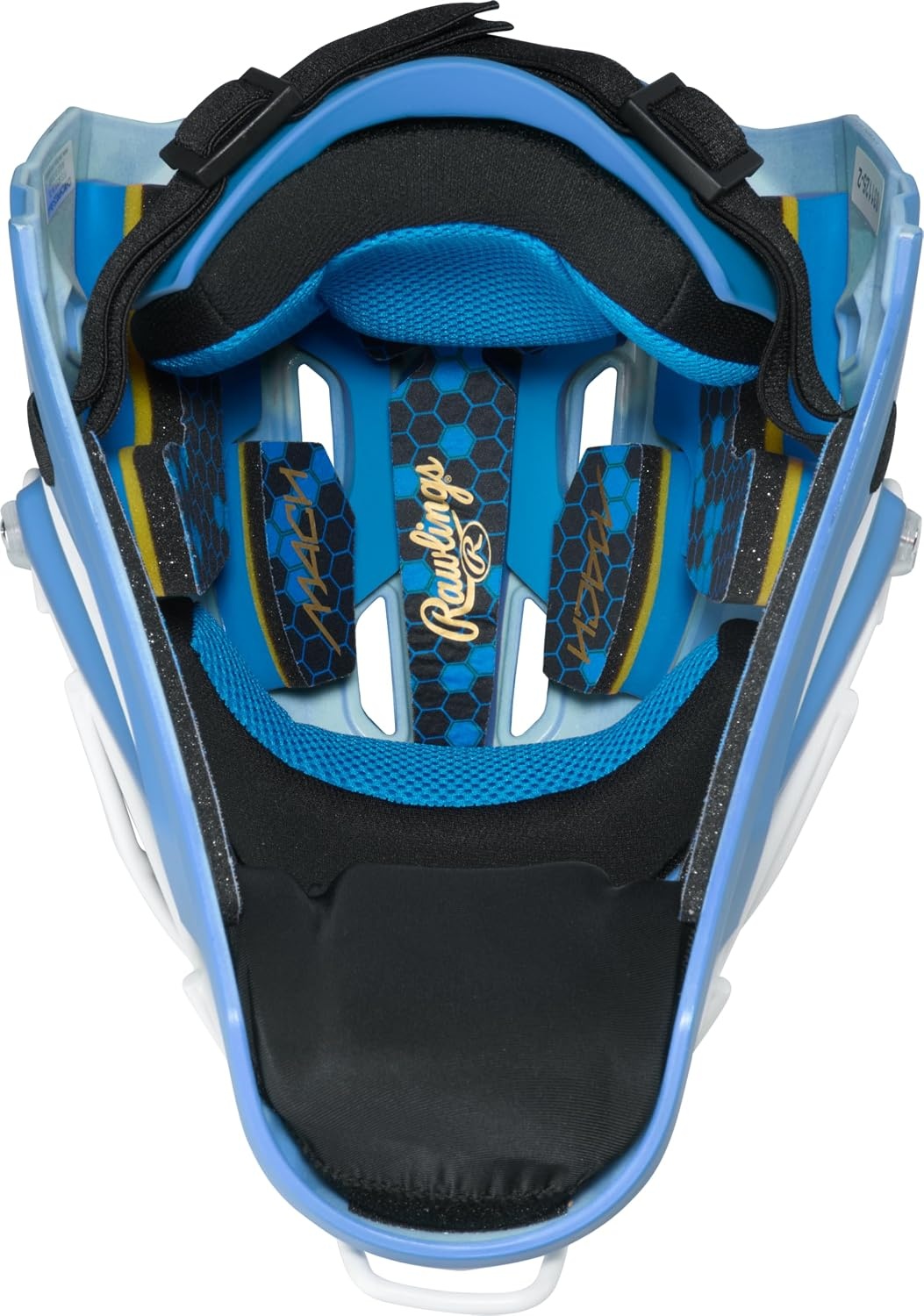 image:imageRawlings Rawlings  MACH PRO Series Catchers Helmet  Baseball  NOCSAE Certified  Junior amp Senior Sizing  Multiple ColorsColumbia Blue  White