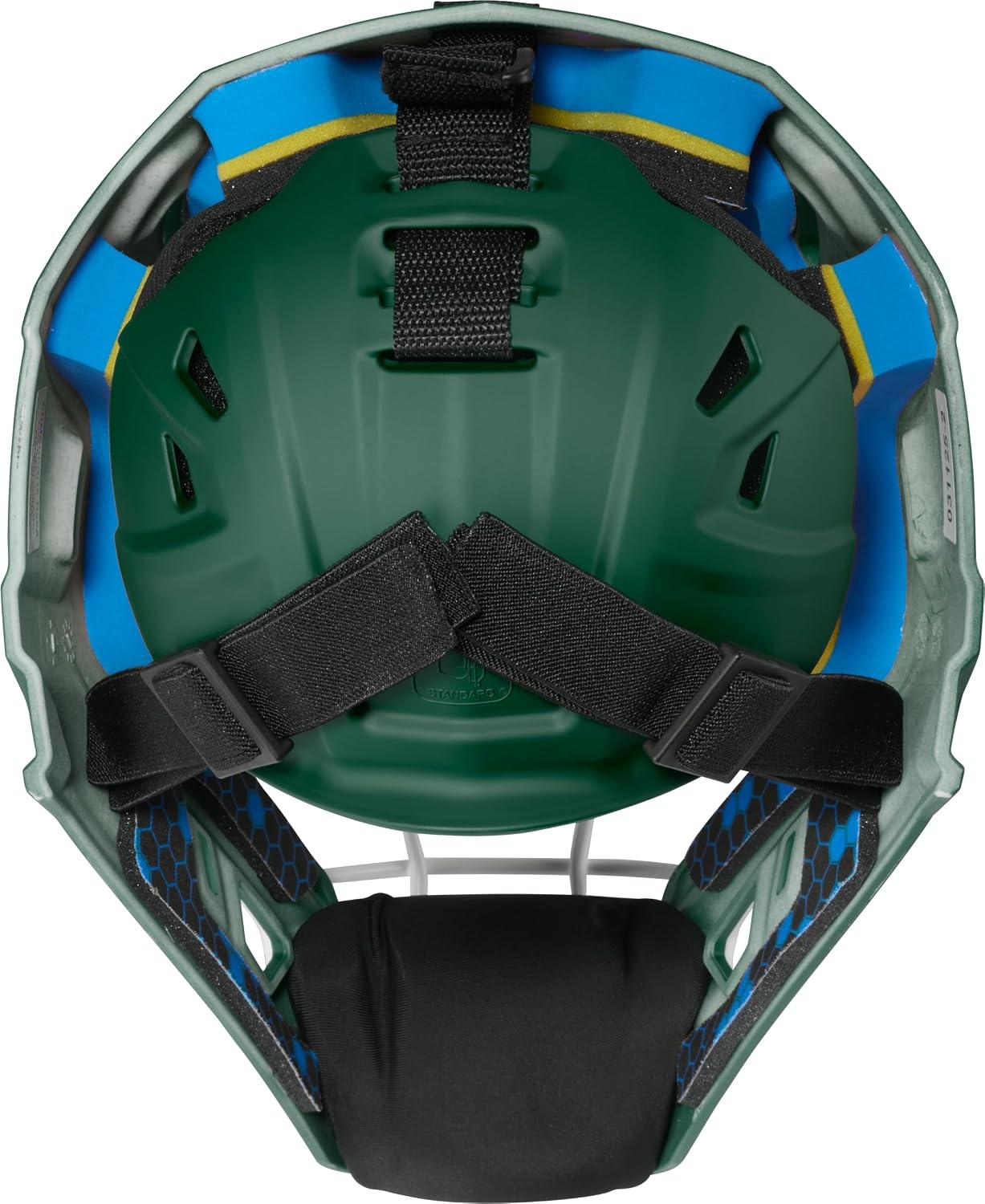 image:imageRawlings Rawlings  MACH PRO Series Catchers Helmet  Baseball  NOCSAE Certified  Junior amp Senior Sizing  Multiple ColorsDark Green  White