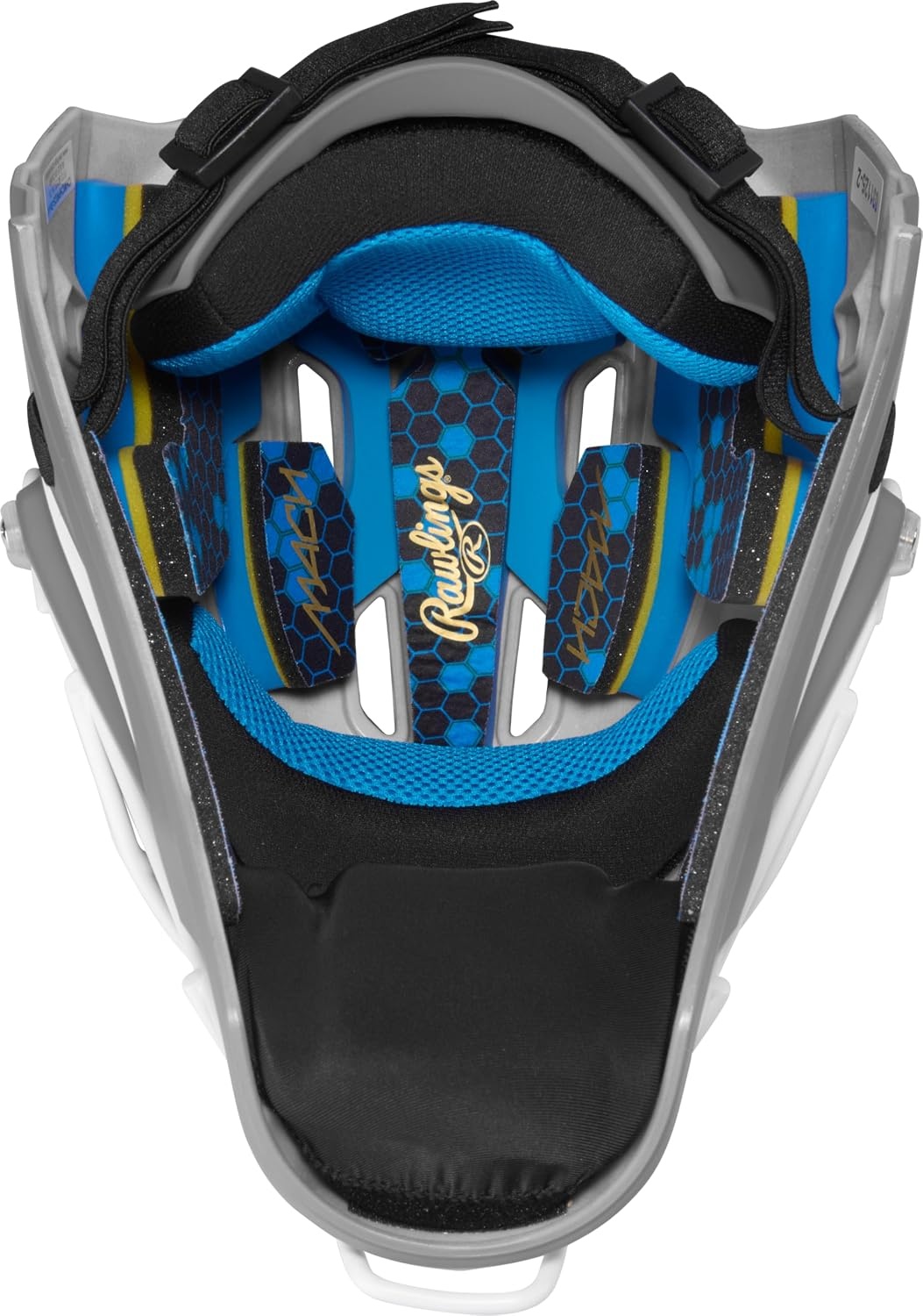 image:imageRawlings Rawlings  MACH PRO Series Catchers Helmet  Baseball  NOCSAE Certified  Junior amp Senior Sizing  Multiple ColorsGraphite  White