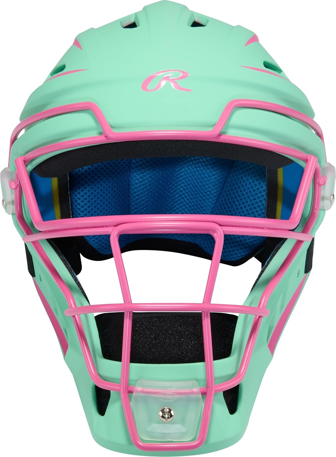 image:imageRawlings Rawlings  MACH PRO Series Catchers Helmet  Baseball  NOCSAE Certified  Junior amp Senior Sizing  Multiple ColorsMint  Pink