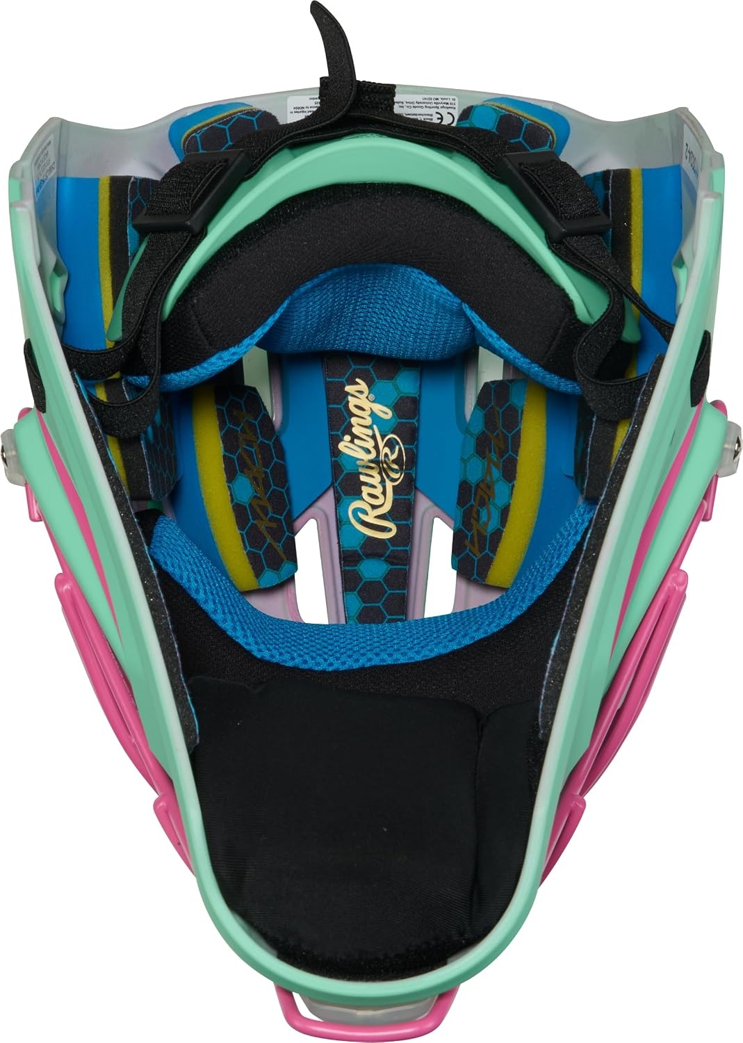 image:imageRawlings Rawlings  MACH PRO Series Catchers Helmet  Baseball  NOCSAE Certified  Junior amp Senior Sizing  Multiple ColorsMint  Pink