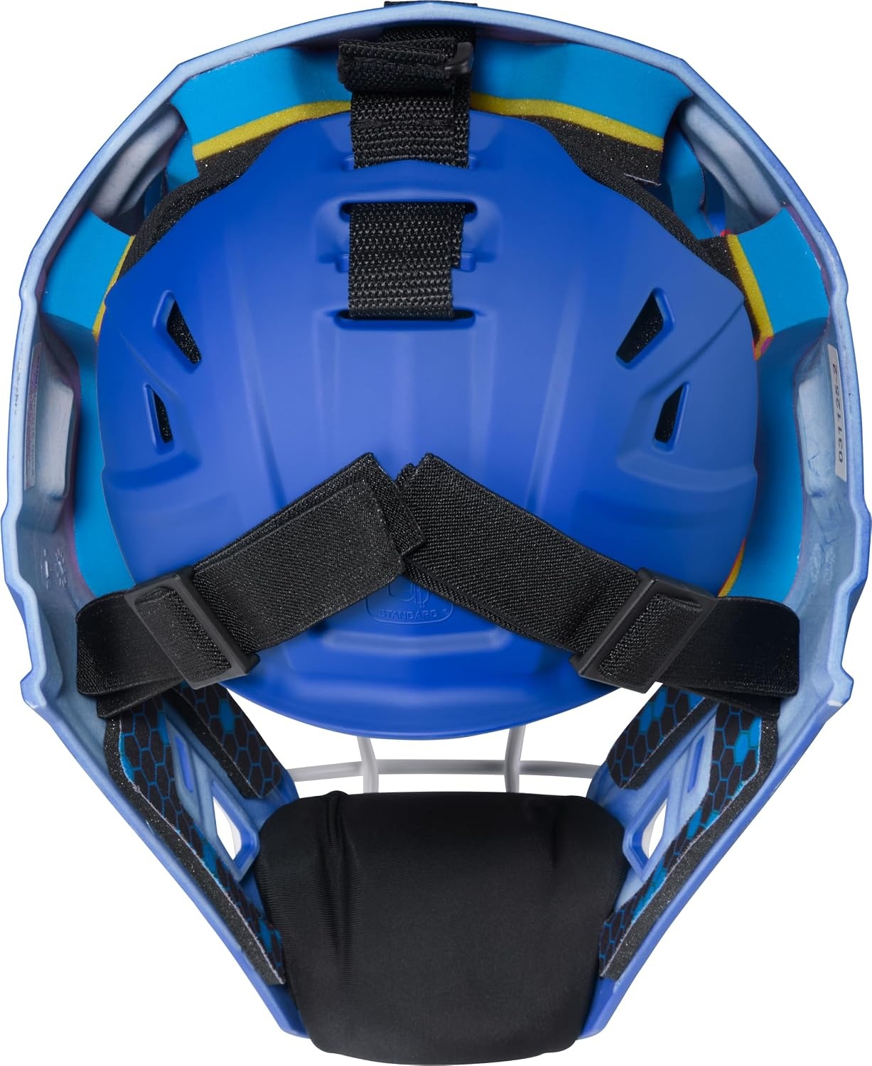 image:imageRawlings Rawlings  MACH PRO Series Catchers Helmet  Baseball  NOCSAE Certified  Junior amp Senior Sizing  Multiple ColorsRoyal  White