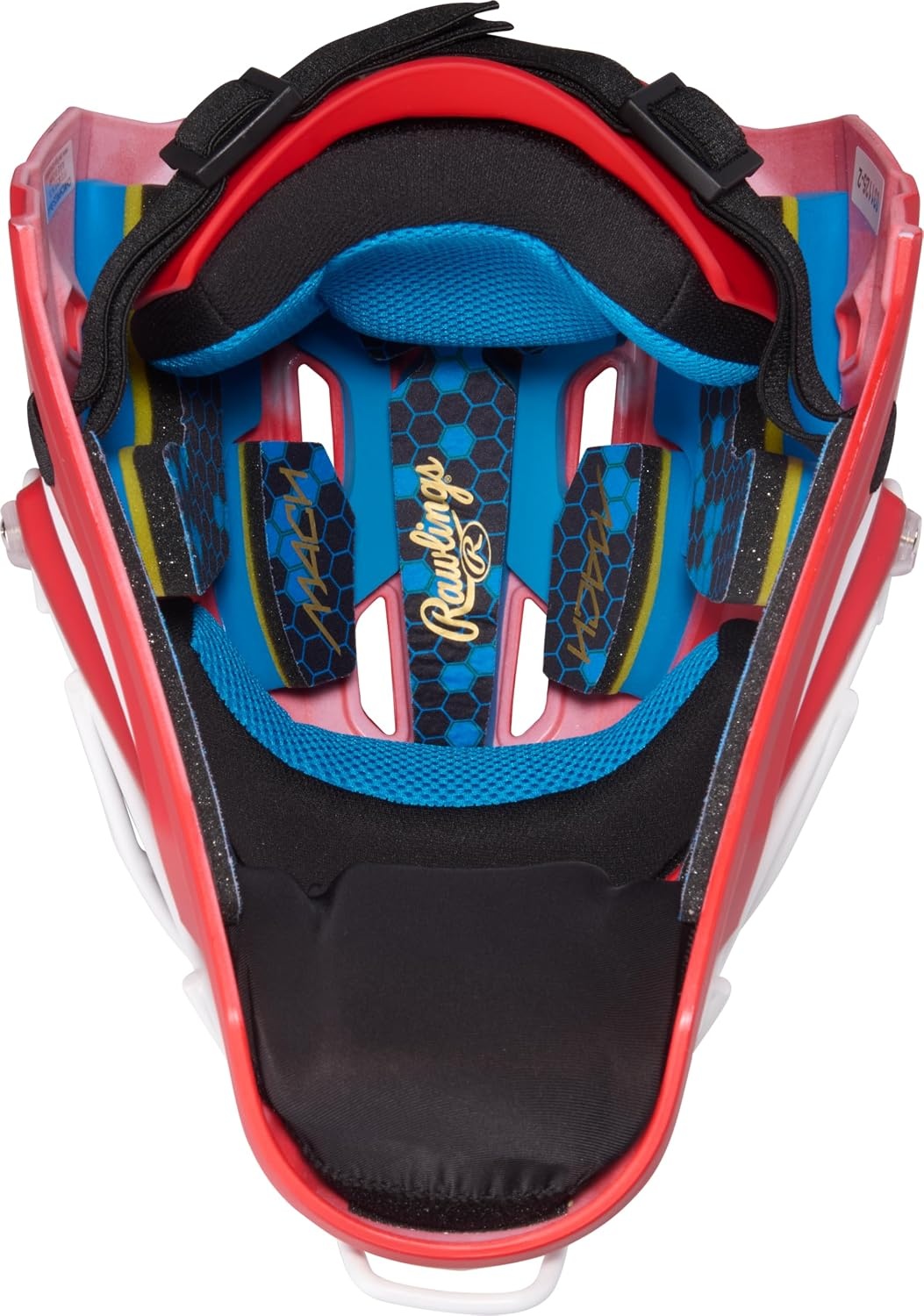 image:imageRawlings Rawlings  MACH PRO Series Catchers Helmet  Baseball  NOCSAE Certified  Junior amp Senior Sizing  Multiple ColorsScarlet  White