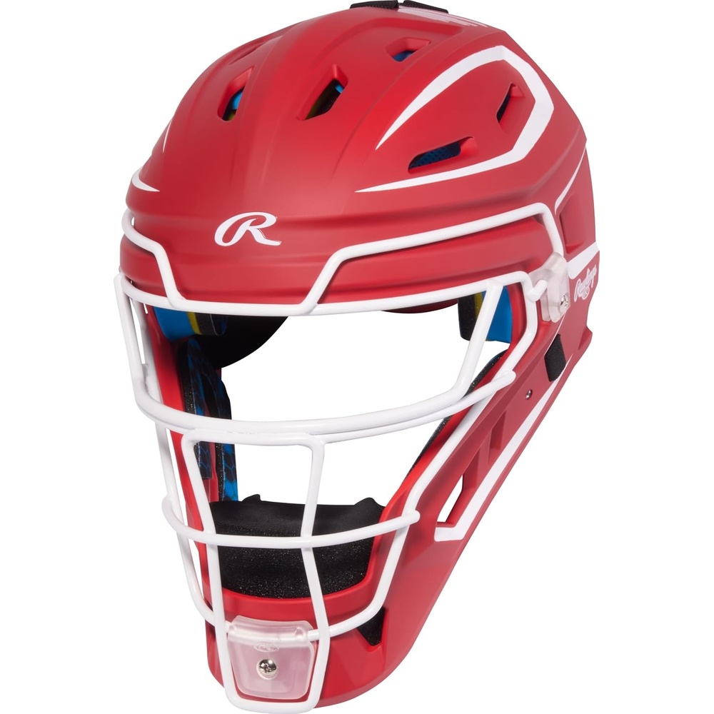 image:imageRawlings Rawlings  MACH PRO Series Catchers Helmet  Baseball  NOCSAE Certified  Junior amp Senior Sizing  Multiple ColorsScarlet  White