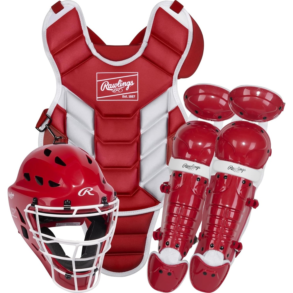 image:imageRawlings Rawlings  Players 3 Series Youth Catchers Set  BaseballSoftballTBall  Multiple Sizes amp ColorsScarlet  White