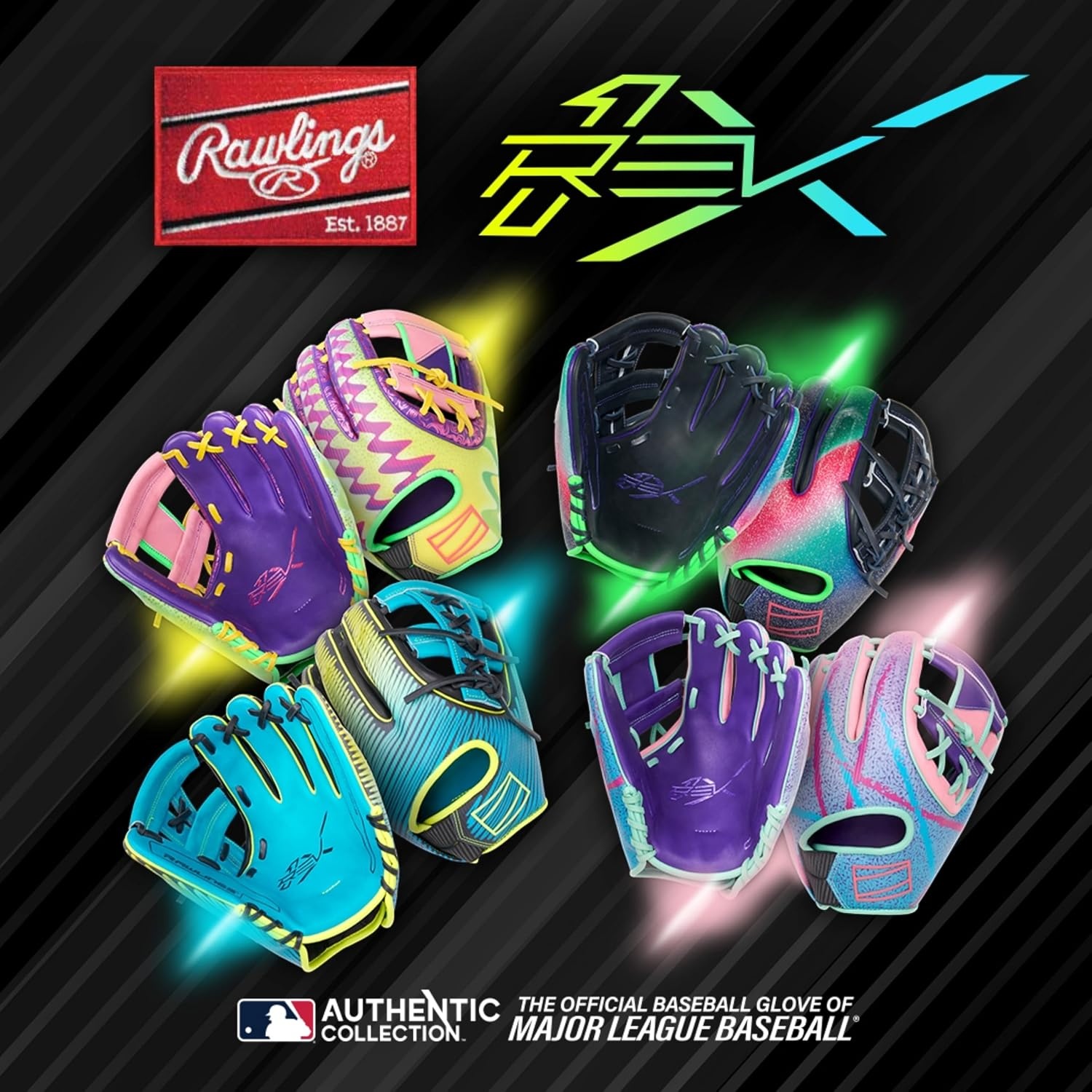 image:imageRawlings 2026 REV1X Baseball Glove  Multiple Sizes amp ColorsPurple  Mint  Pink  REV1X I Web