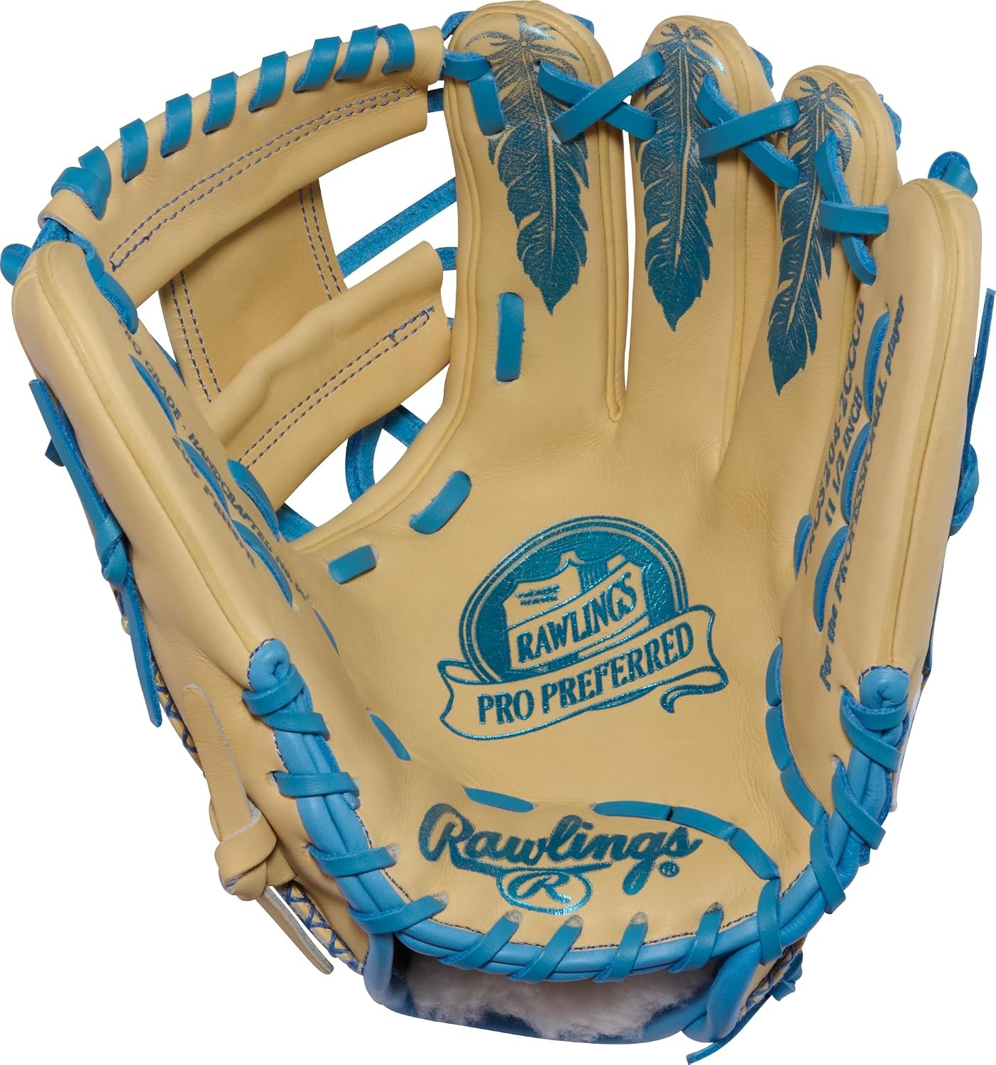 image:imageRawlings Pro Preferred Infield Baseball Gloves  Multiple Sizes amp ColorsCamel  Columbia Blue  Pro I Web