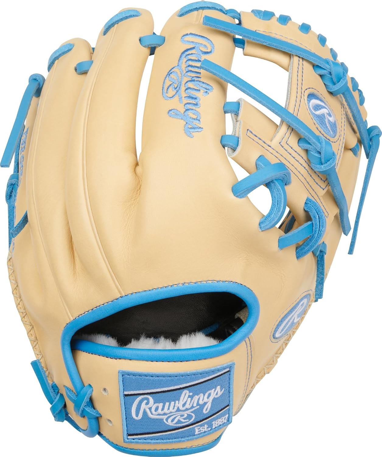 image:imageRawlings Pro Preferred Infield Baseball Gloves  Multiple Sizes amp ColorsCamel  Columbia Blue Pro I Web