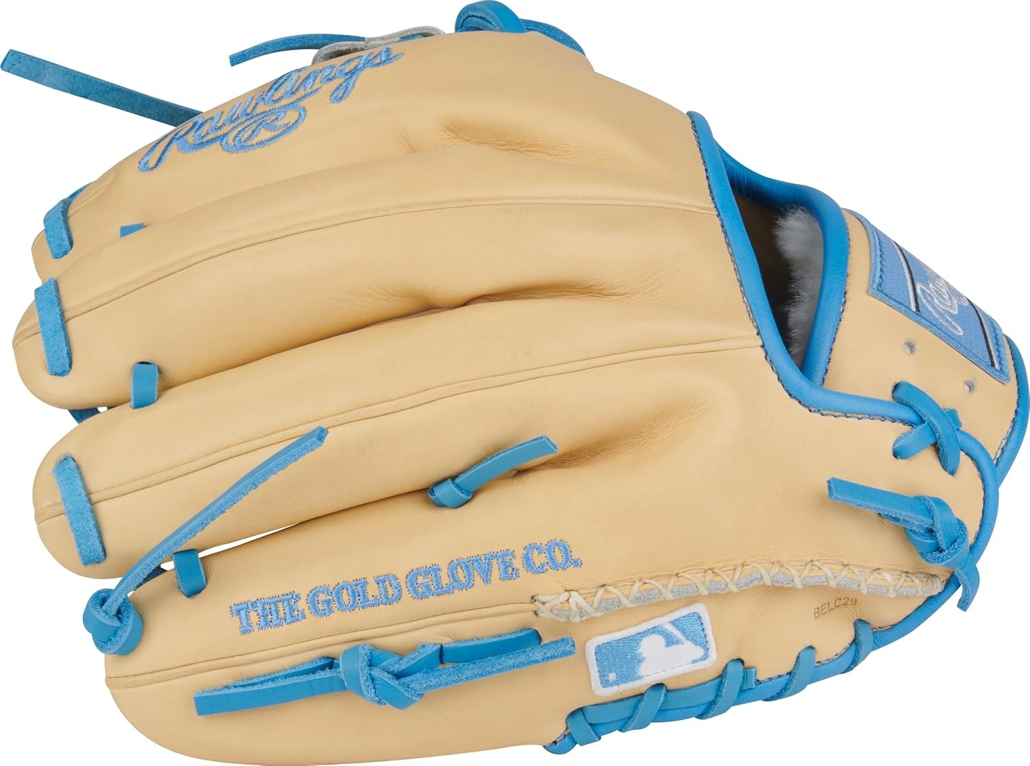 image:imageRawlings Pro Preferred Infield Baseball Gloves  Multiple Sizes amp ColorsCamel  Columbia Blue Pro I Web