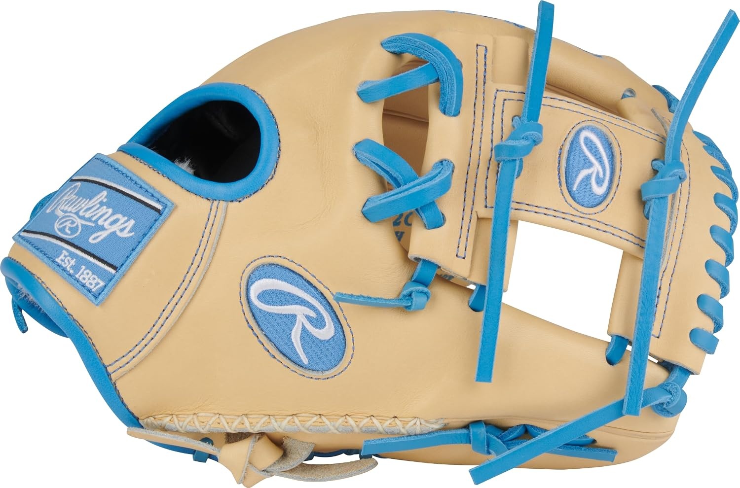 image:imageRawlings Pro Preferred Infield Baseball Gloves  Multiple Sizes amp ColorsCamel  Columbia Blue Pro I Web