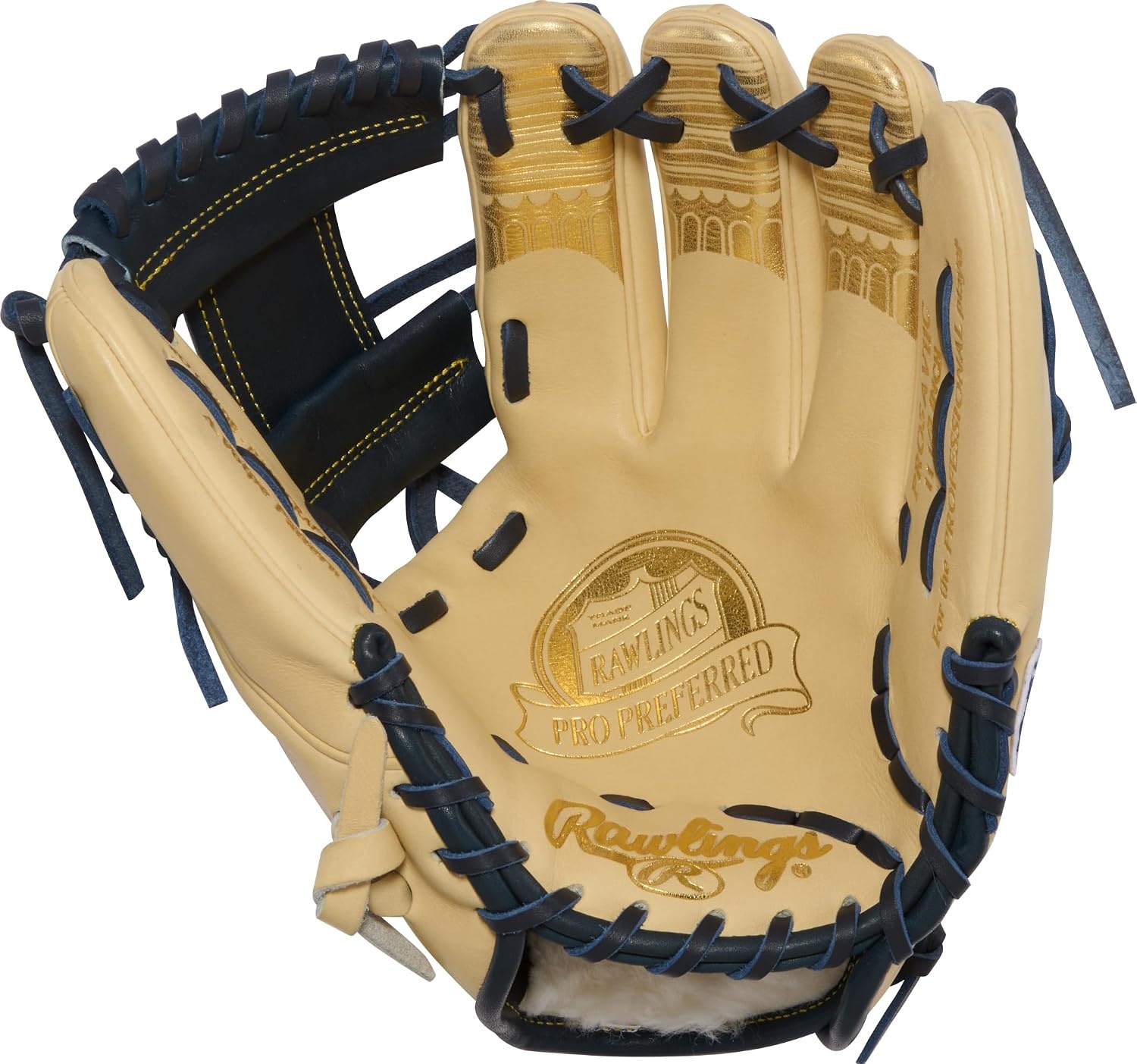 image:imageRawlings Pro Preferred Infield Baseball Gloves  Multiple Sizes amp ColorsVolpe  Camel  Navy  Pro I Web