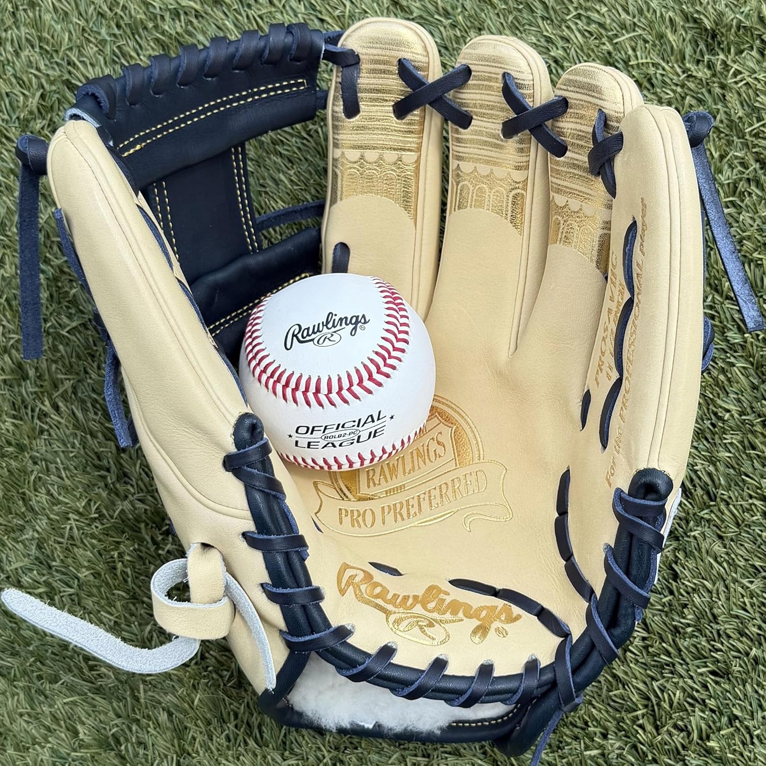 image:imageRawlings Pro Preferred Infield Baseball Gloves  Multiple Sizes amp ColorsVolpe  Camel  Navy  Pro I Web
