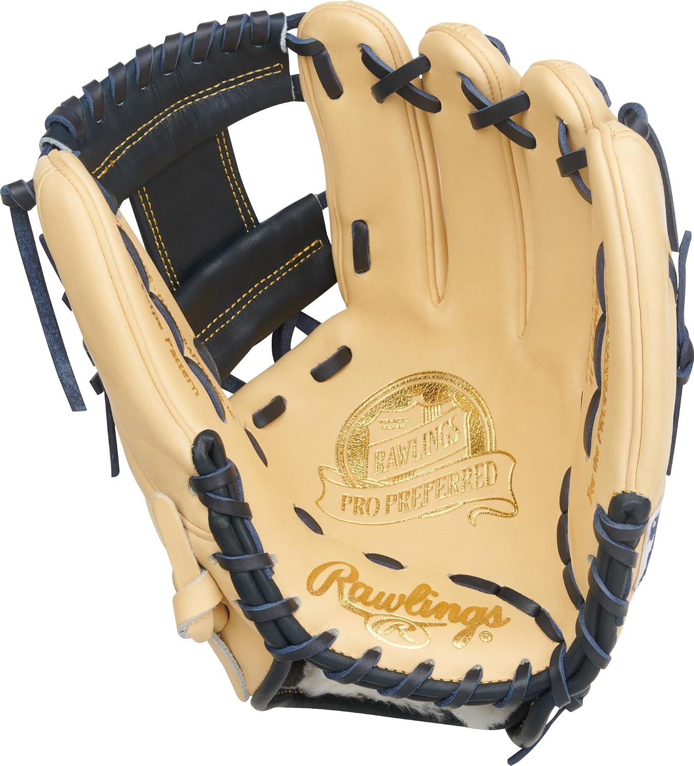image:imageRawlings Pro Preferred Infield Baseball Gloves  Multiple Sizes amp ColorsVolpe  Camel  Navy Pro I Web