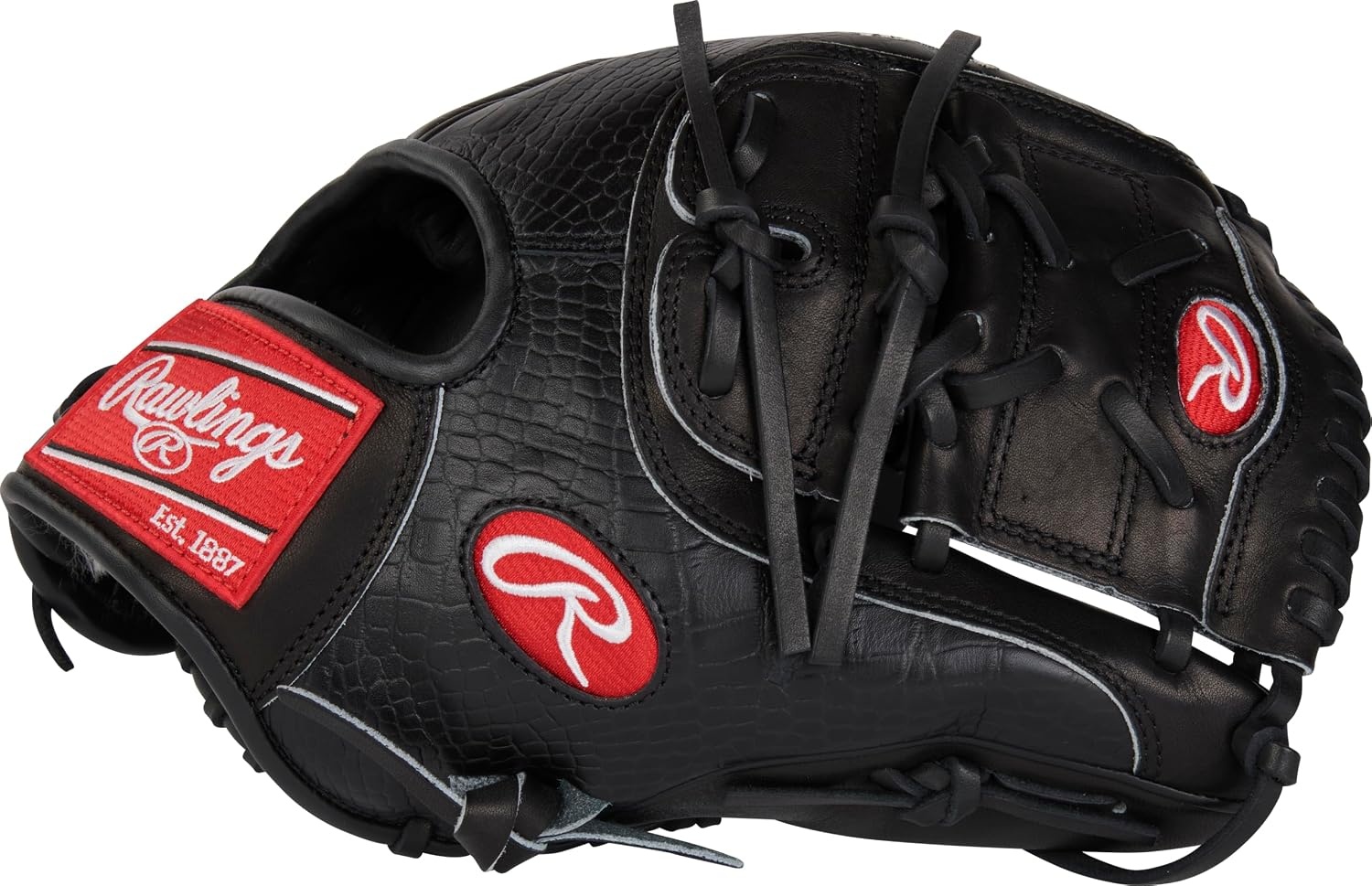 image:imageRawlings Pro Preferred Infield Baseball Gloves  Multiple Sizes amp ColorsdeGrom  Black  Croc  TwoPiece Solid Web
