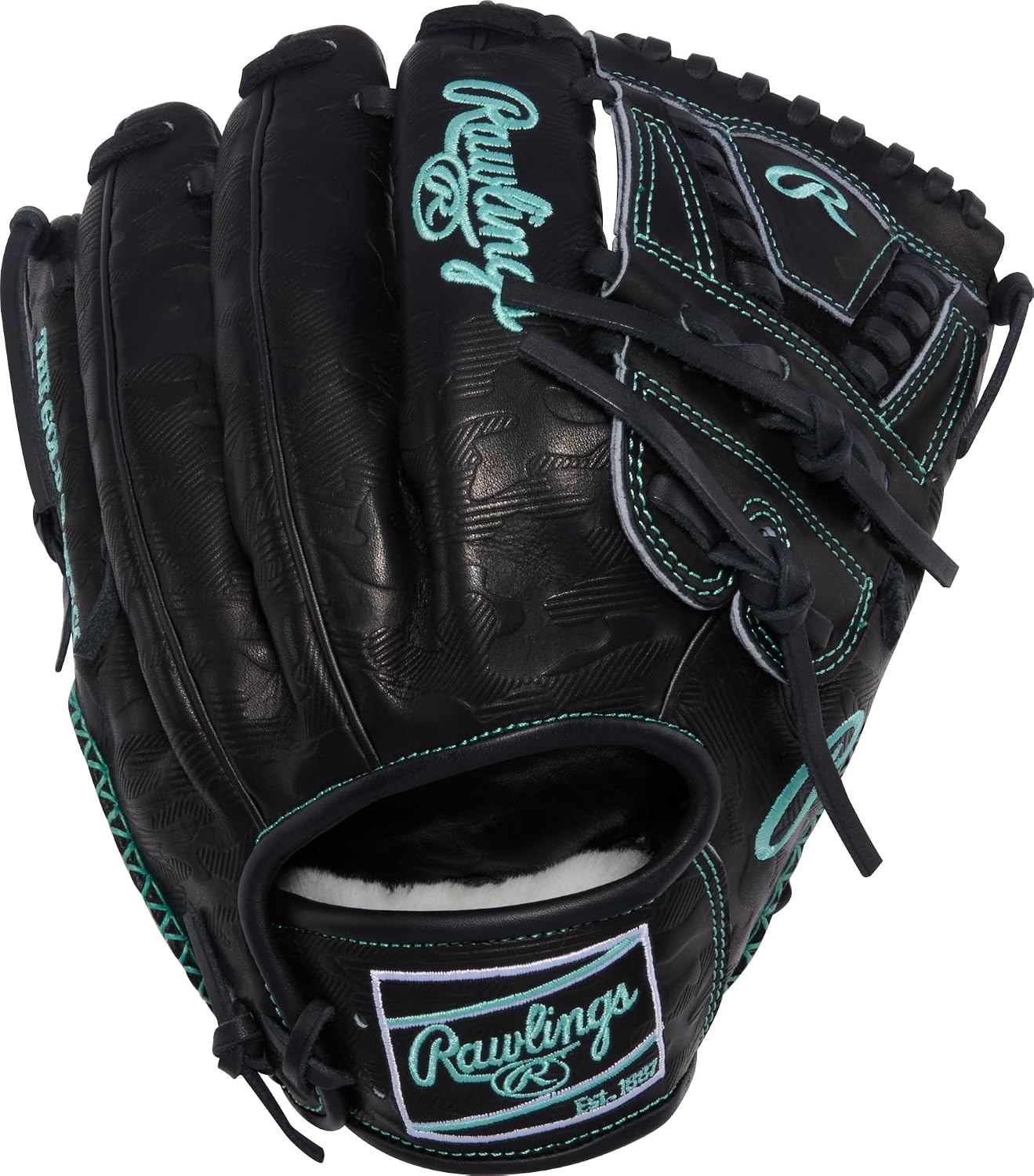image:imageRawlings Pro Preferred Infield Baseball Gloves  Multiple Sizes amp ColorsdeGrom  Black  Mint  Laced 2Piece Web