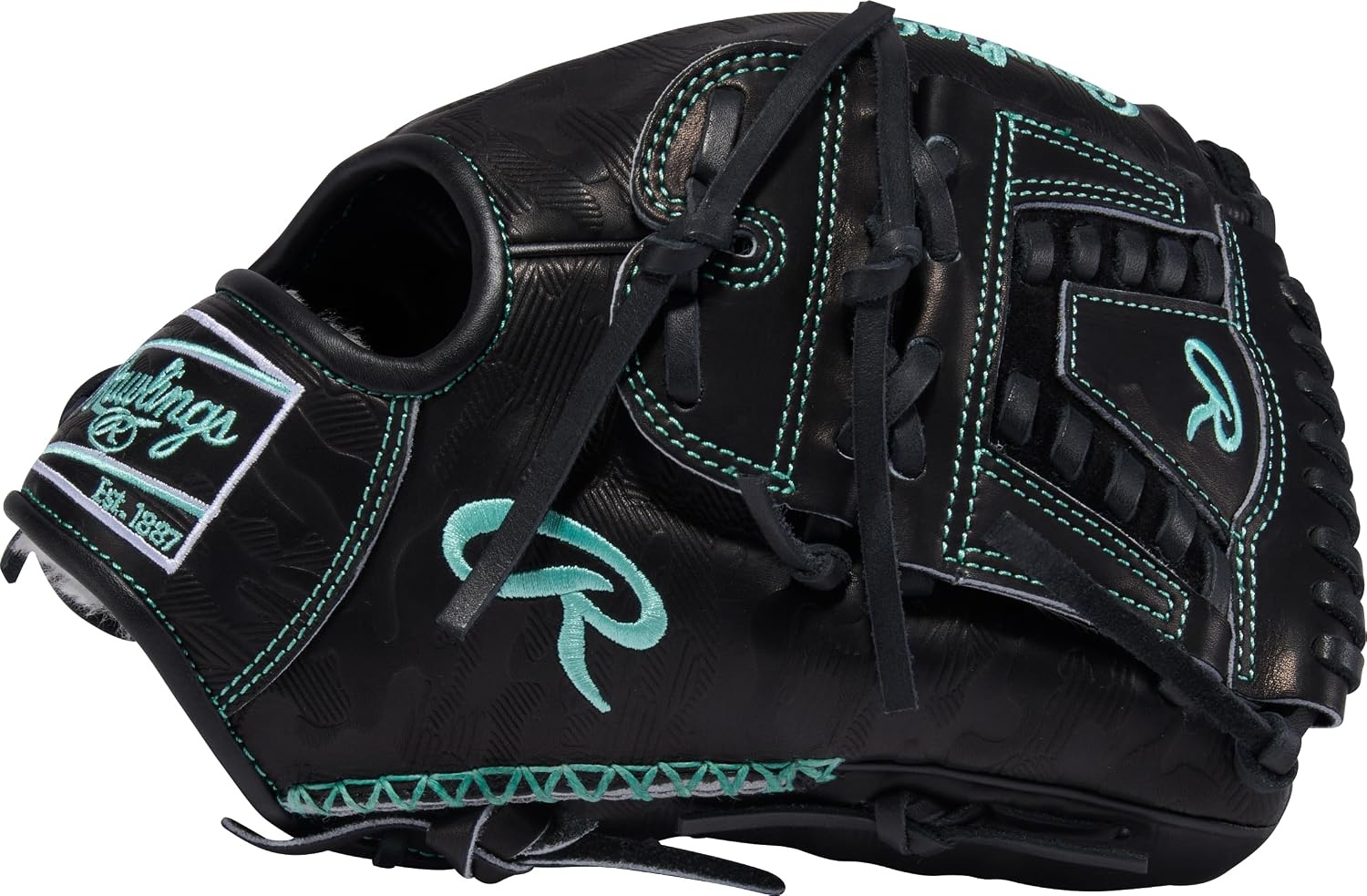 image:imageRawlings Pro Preferred Infield Baseball Gloves  Multiple Sizes amp ColorsdeGrom  Black  Mint  Laced 2Piece Web