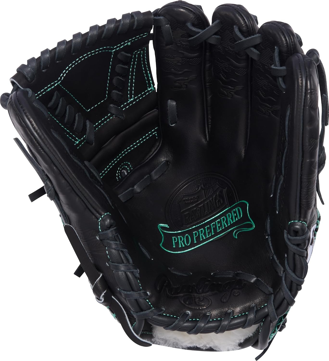 image:imageRawlings Pro Preferred Infield Baseball Gloves  Multiple Sizes amp ColorsdeGrom  Black  Mint  Laced 2Piece Web