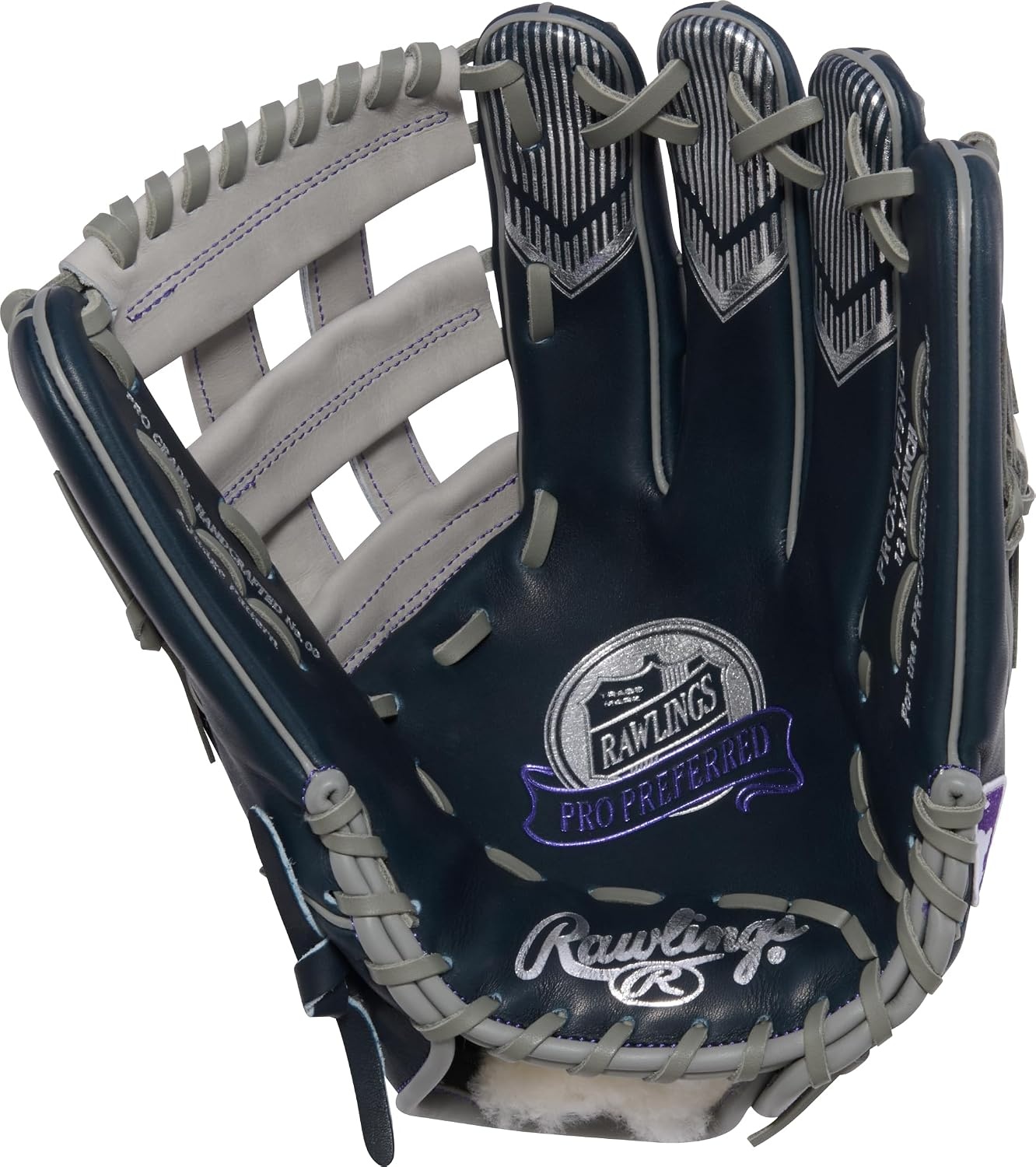 image:imageRawlings Pro Preferred Outfield Baseball Gloves  Multiple Sizes amp ColorsJudge  Navy  Gray  Pro H Web