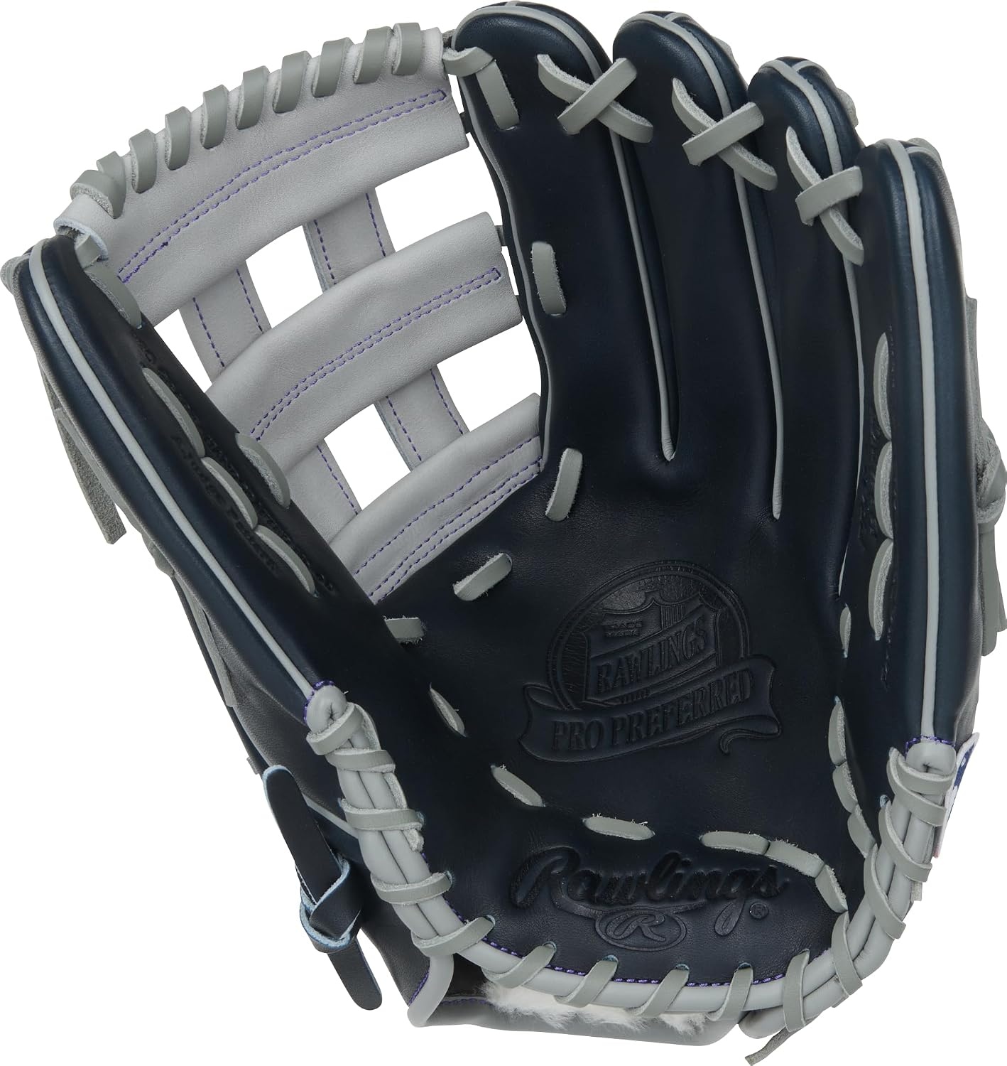 image:imageRawlings Pro Preferred Outfield Baseball Gloves  Multiple Sizes amp ColorsJudge  Navy  Grey  Pro H Web