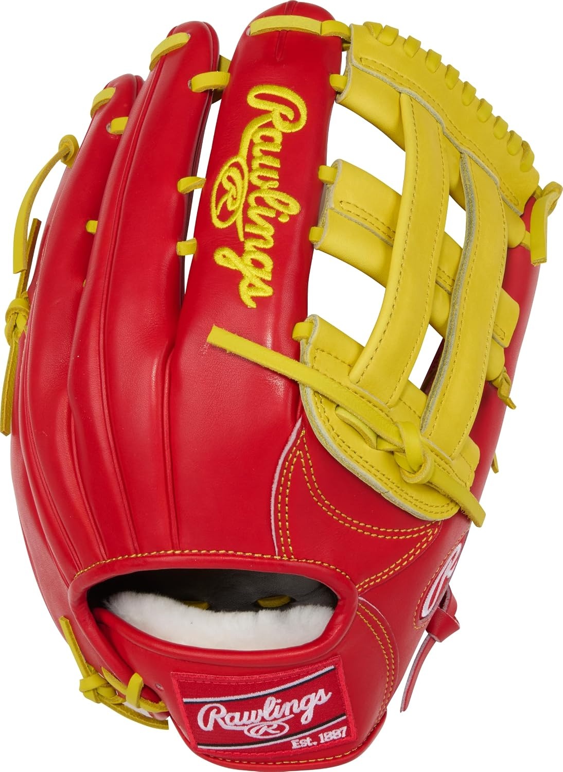 image:imageRawlings Pro Preferred Outfield Baseball Gloves  Multiple Sizes amp ColorsScarlet  Yellow  Pro H Web