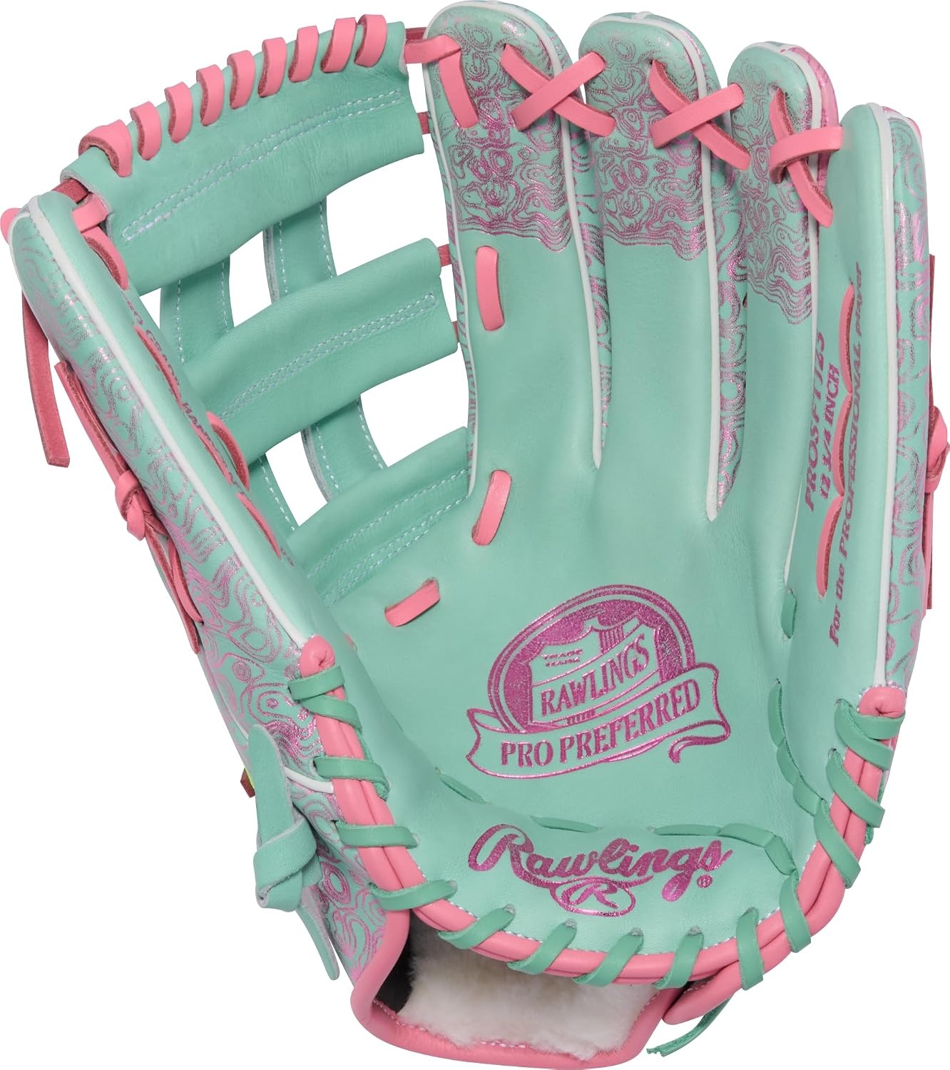 image:imageRawlings Pro Preferred Outfield Baseball Gloves  Multiple Sizes amp ColorsTatis Jr  Mint  Pink  Pro H Web