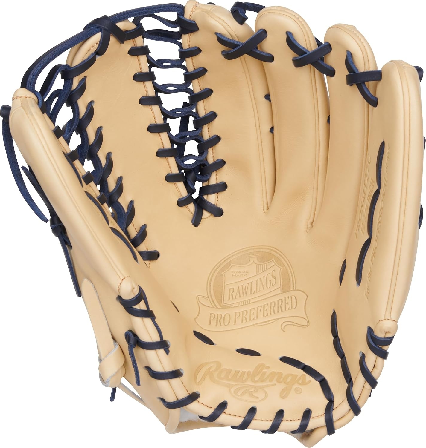image:imageRawlings Pro Preferred Outfield Baseball Gloves  Multiple Sizes amp ColorsTrout  Camel  Trapeze Web