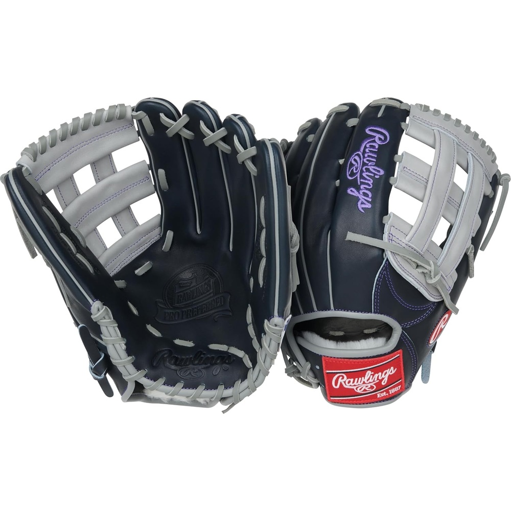image:imageRawlings Pro Preferred Outfield Baseball Gloves  Multiple Sizes amp ColorsJudge  Navy  Grey  Pro H Web